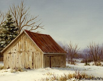 Limited Edition Print by Corliss Blakely "winter Barn"