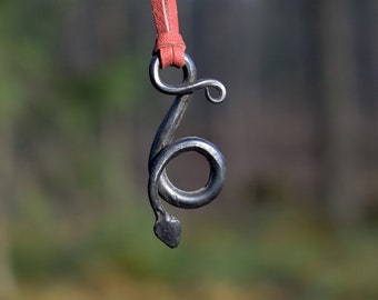 Blackadder Forged Snake Pendant, comes supplied with jewelry cord