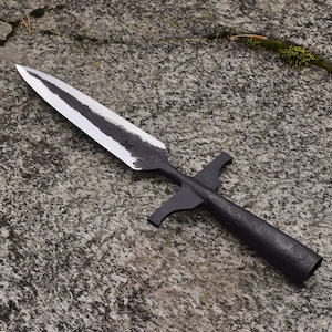 Authentic Viking Age Winged Spearhead Replica, Hand Forged From Carbon Steel, Sharpened