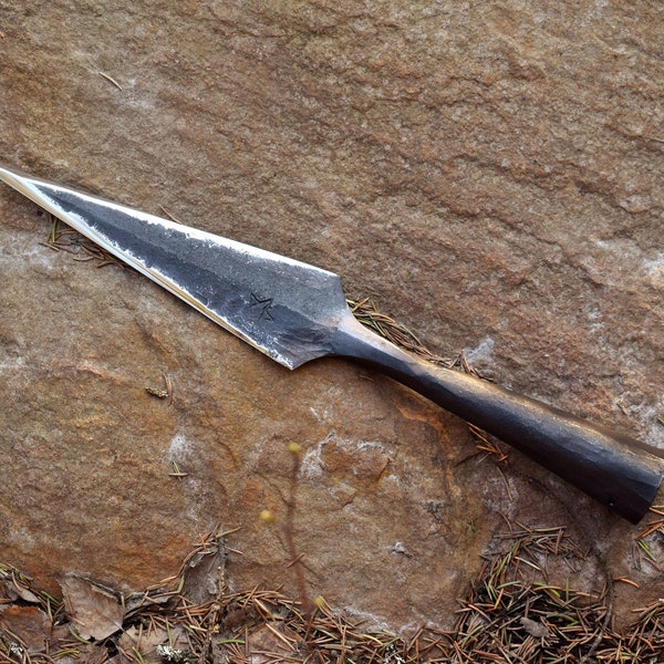 Authentic Viking Age Spearhead replica, Hand Forged From Carbon Steel, Sharpened