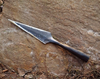Authentic Viking Age Spearhead replica, Hand Forged From Carbon Steel, Sharpened