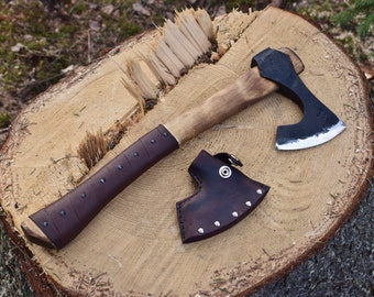 Hand Forged Viking Style Bearded Axe/Camping Axe. Customizable!