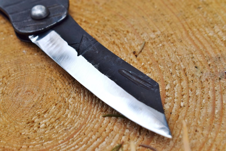 Hand Forged Nordic Higo Style Friction Folder Knife image 7