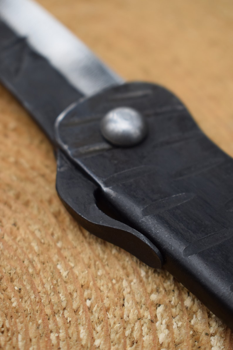 Hand Forged Nordic Higo Style Friction Folder Knife image 8