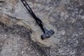 Forged Black Iron Small Thor's Hammer Pendant, Available with Custom Viking Runes, Supplied with jewelry cord