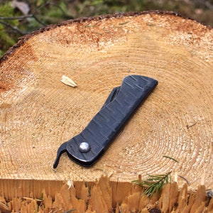 Hand Forged Nordic Higo Style Friction Folder Knife image 2