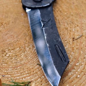 Hand Forged Nordic Higo Style Friction Folder Knife image 5