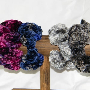 Häkeln Sie zerkleinert samt Haar Scrunchies | Pony Schwanz halter
