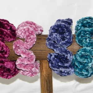 Häkeln Sie samt Haar Scrunchies | Pony Schwanz halter