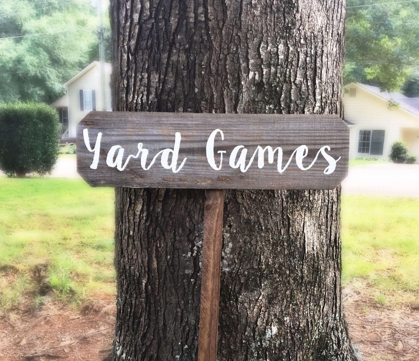 Yard Games Sign Lawn Games Sign Rustic Party Signage Wooden Etsy