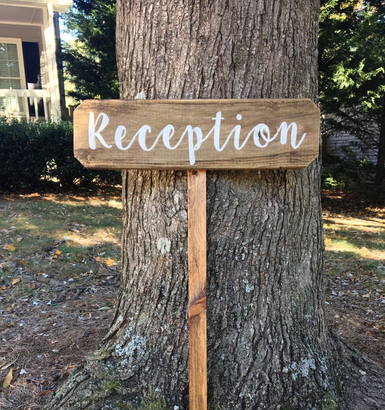 Reception Sign Wooden Wedding Signs Rustic Wedding Signs Etsy