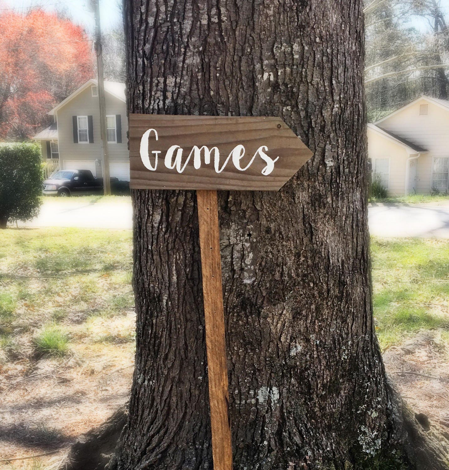 Games Sign Yard Games Sign Lawn Games Sign Wooden Games Etsy