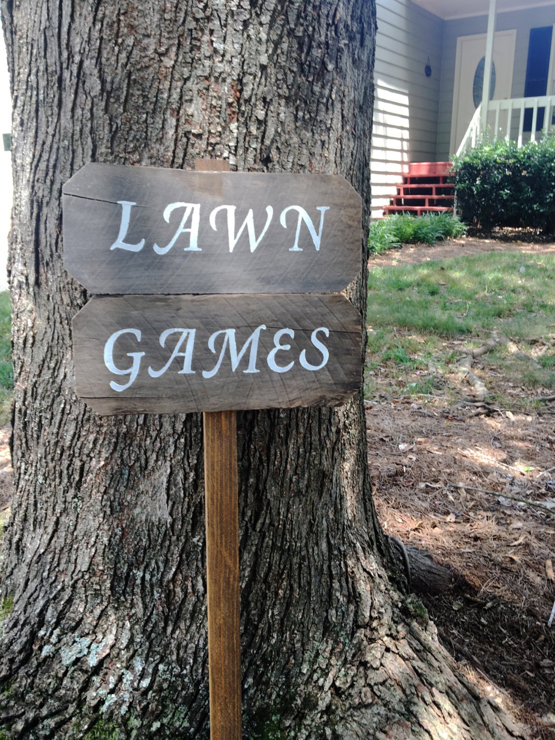 Lawn Games Sign Lawn Games Wedding Yard Games Rustic Wooden Etsy