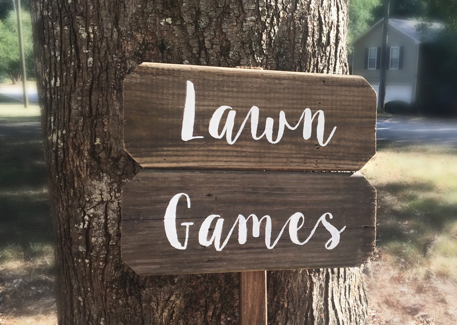 Lawn Games Sign Yard Games Sign Barn Wood Signs Rustic Wood Etsy