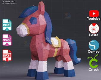 Toy Horse Metal Sculpture Template – DXF Laser Cut