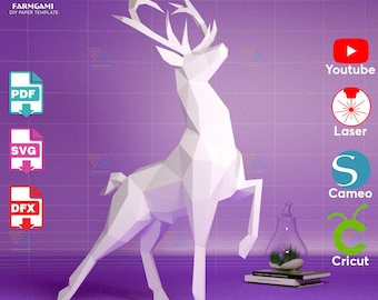 Deer Stand Paper Model: DIY 3D Papercraft Kit (Digital Download)