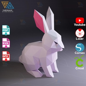 Rabbit Bunny Papercut Pattern - Etsy