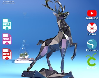 Deer Stand Metal Model – Laser Cut DXF Template