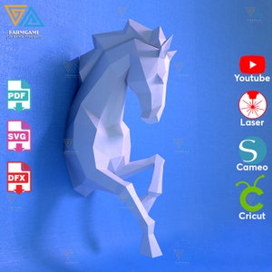 Horse Paper Model template |Horse paper Sculpture |Horse Papercraft Kit DIY 3D Paper Crafts