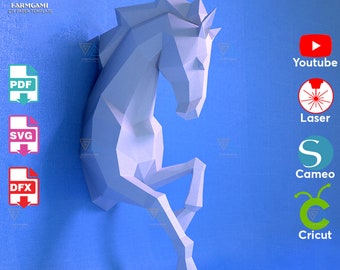 Horse Paper Model template |Horse paper Sculpture |Horse Papercraft Kit DIY 3D Paper Crafts