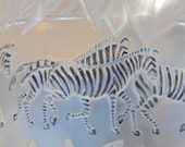 Rare Lalique Tanzania Zebra Vase beautiful condition like new
