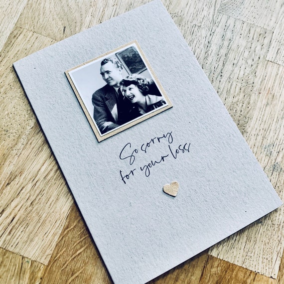 So Sorry for Your Loss // Handmade Photo Card - Etsy