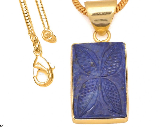 Lapis Lazuli Pendant Necklaces & FREE 3MM Italian 925 Sterling Silver Chain GPH358