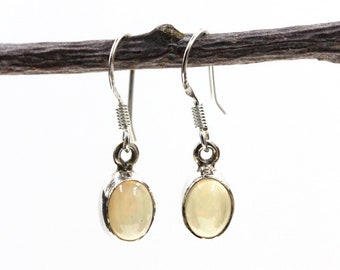 Ethiopian Opal Welo Opal Dangle & Drop Earrings 925 Solid (Nickel Free) Sterling Silver Earrings WHOLESALE price Minimalist Earrings