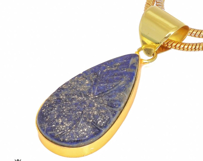 Lapis Lazuli Pendant Necklaces & FREE 3MM Italian 925 Sterling Silver Chain GPH349