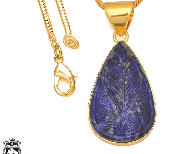 Lapis Lazuli Pendant Necklaces & FREE 3MM Italian 925 Sterling Silver Chain GPH345
