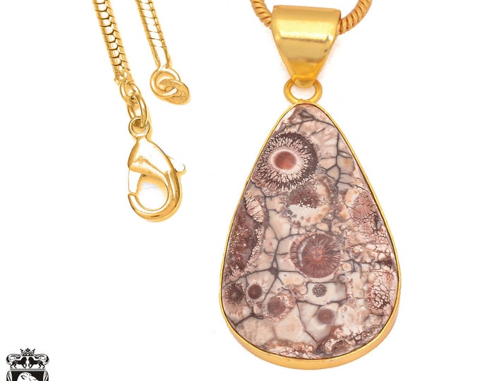 Bird Eye Jasper Pendant Necklaces & FREE 3MM Italian 925 Sterling Silver Chain GPH390