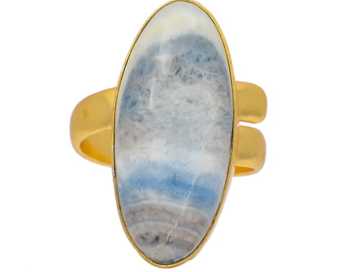 Size 7.5 - Size 9 Scheelite Ring Meditation Ring 24K Gold Ring GPR144