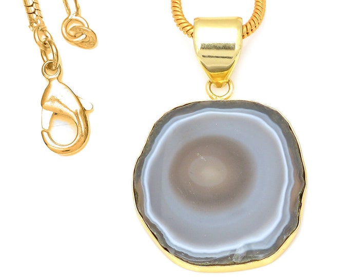 Agate Stalactite Pendant Necklaces & FREE 3MM Italian 925 Sterling Silver Chain GPH31