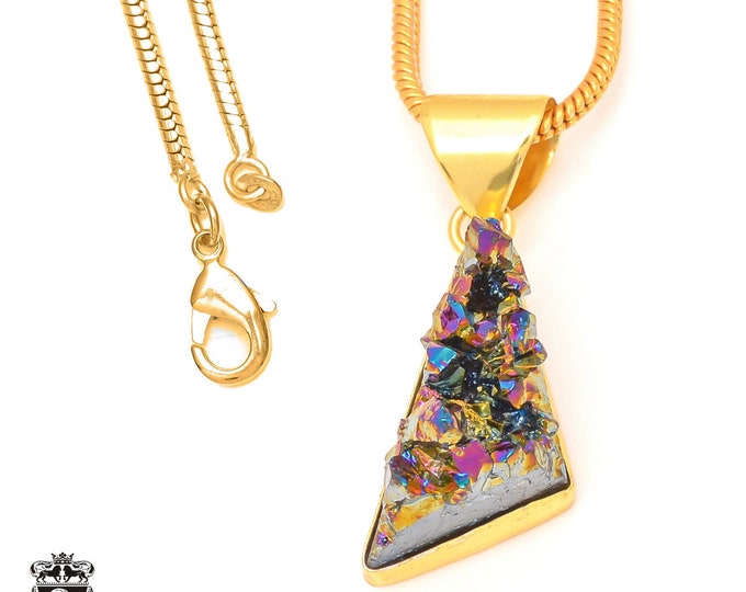 Chalcopyrite Pendant Necklaces & FREE 3MM Italian 925 Sterling Silver Chain GPH314