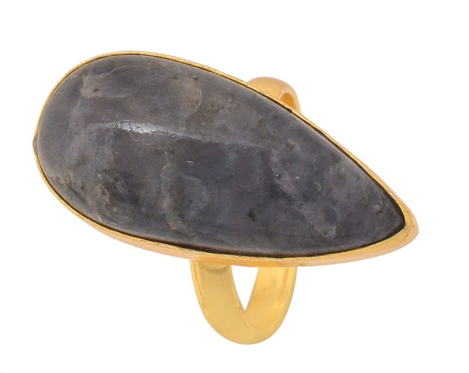 Size 10.5 - Size 12 Sugilite Ring Meditation Ring 24K Gold Ring GPR1103