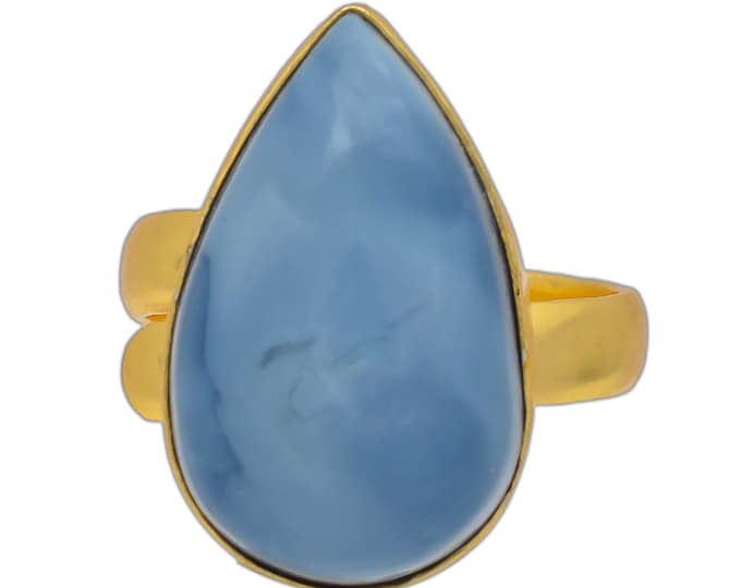 Size 8.5 - Size 10 Owyhee Opal Ring Meditation Ring 24K Gold Ring GPR131