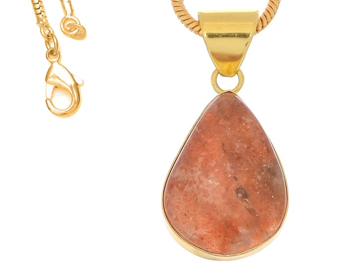 Sunstone Pendant Necklaces & FREE 3MM Italian 925 Sterling Silver Chain GPH1024