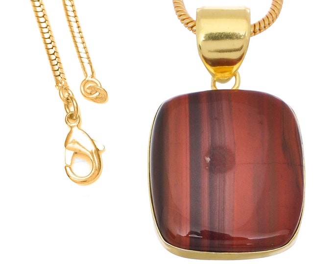 Iron Tiger's Eye Pendant Necklaces & FREE 3MM Italian 925 Sterling Silver Chain GPH1392