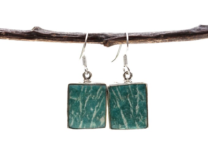 Australian Amazonite 925 Sterling Silver Earrings E1