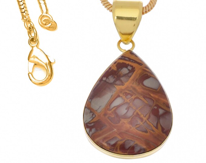 Noreena Jasper Pendant Necklaces & FREE 3MM Italian 925 Sterling Silver Chain GPH944