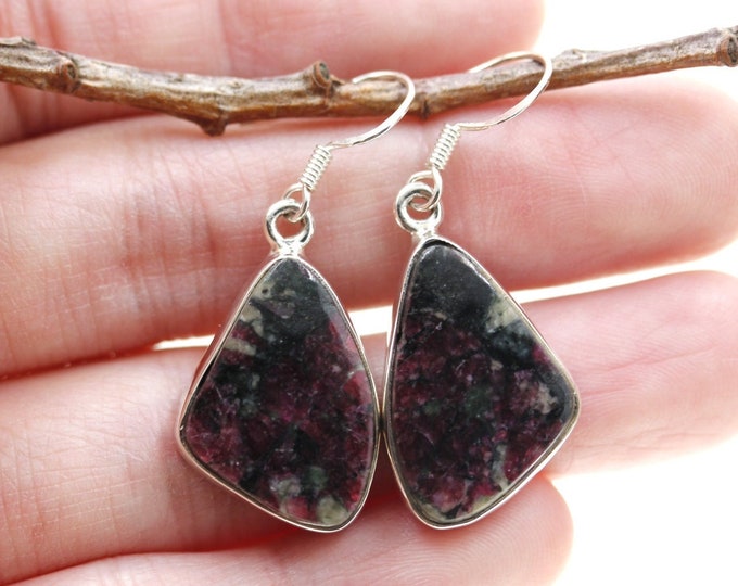 Russian Eudialyte 925 Sterling Silver Earrings E7