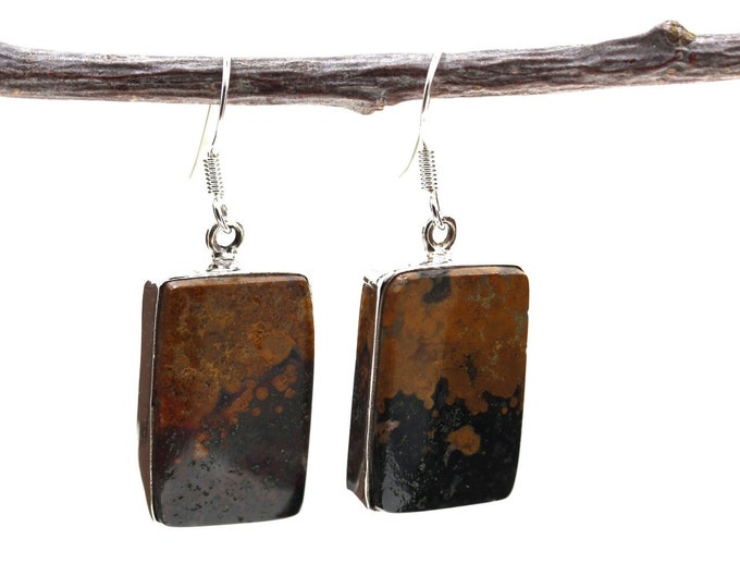 Ocean Jasper 925 Sterling Silver Earrings E77