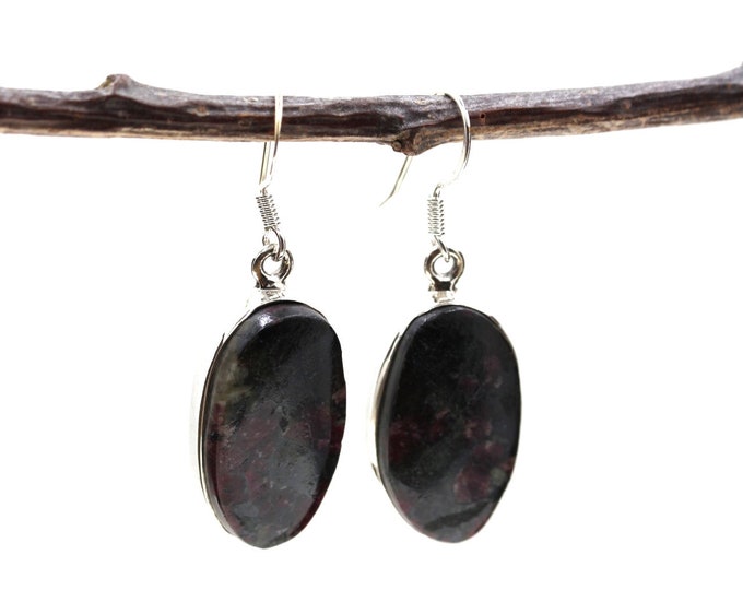 Russian Eudialyte 925 Sterling Silver Earrings E29