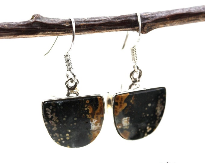 Ocean Jasper 925 Sterling Silver Earrings E26