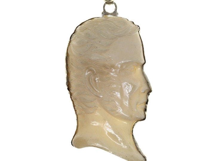 GAIUS JULIUS CAESAR Carving Pendant & Free 3MM Italian 925 Sterling Silver Chain C90