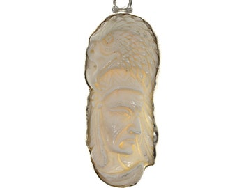 Chief Hiawatha with Soaring EAGLE Carving Pendant C84