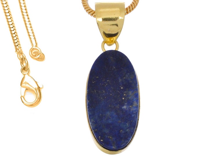 Lapis Lazuli Pendant Necklaces & FREE 3MM Italian 925 Sterling Silver Chain GPH1236