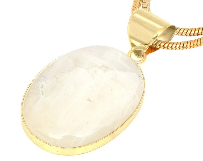 Rainbow Moonstone Pendant Necklaces & FREE 3MM Italian 925 Sterling Silver Chain GPH1668