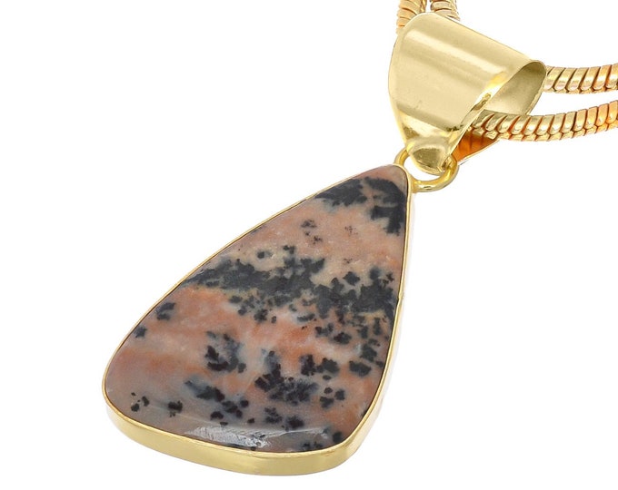 Merlinite Dendritic Opal Pendant Necklaces & FREE 3MM Chain GPH762