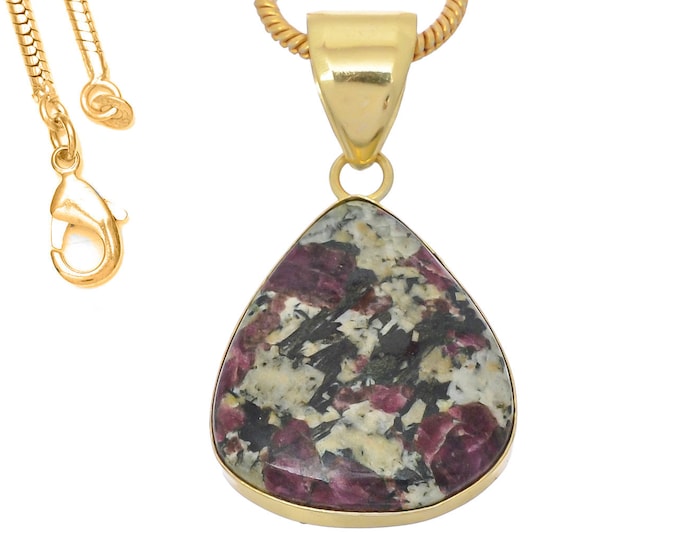 Eudialyte Pendant Necklaces & FREE 3MM Italian 925 Sterling Silver Chain GPH772